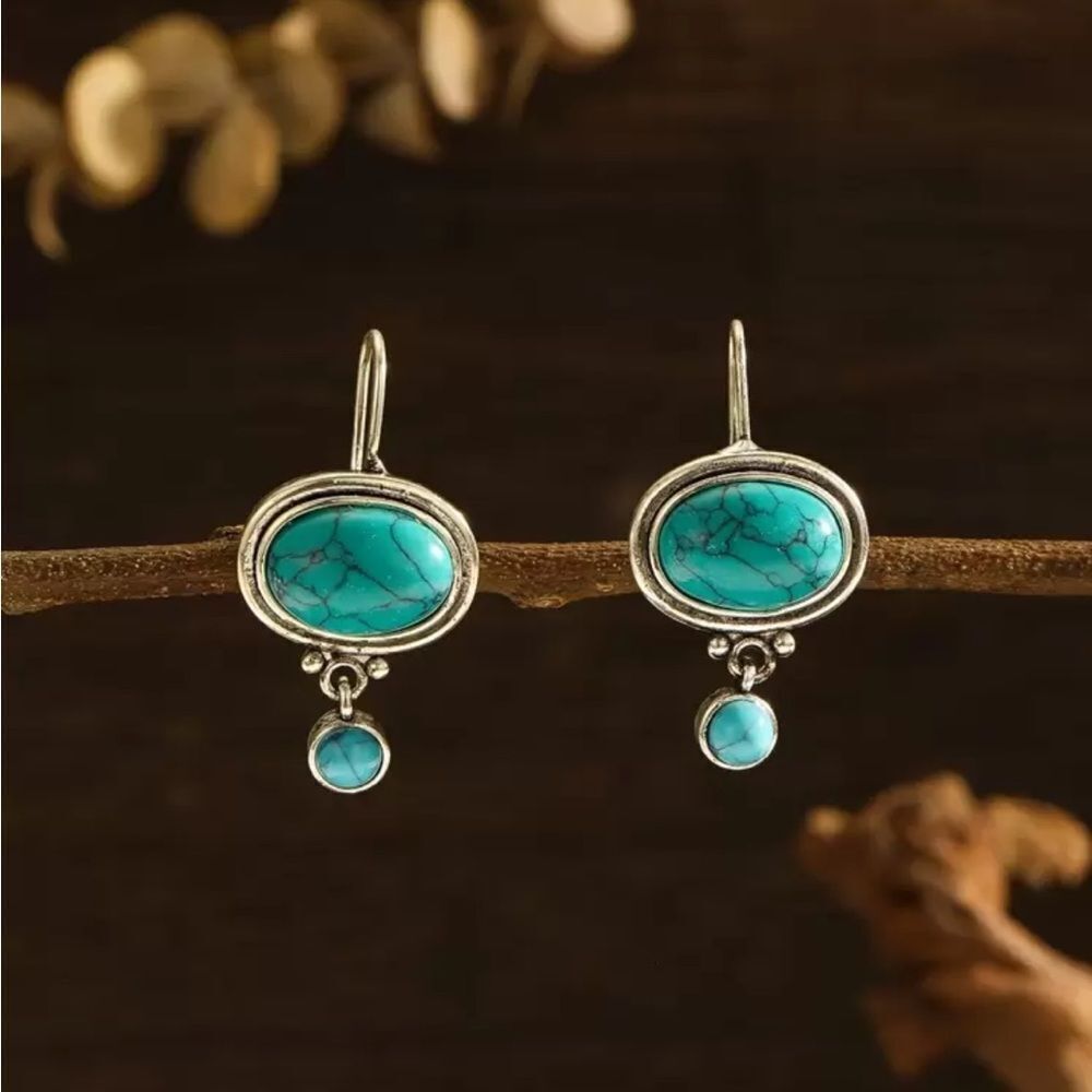 Turquoise Drop Earrings N1736